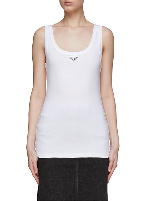 prada ribbed tank top pink outlets|Prada sandals outlet.